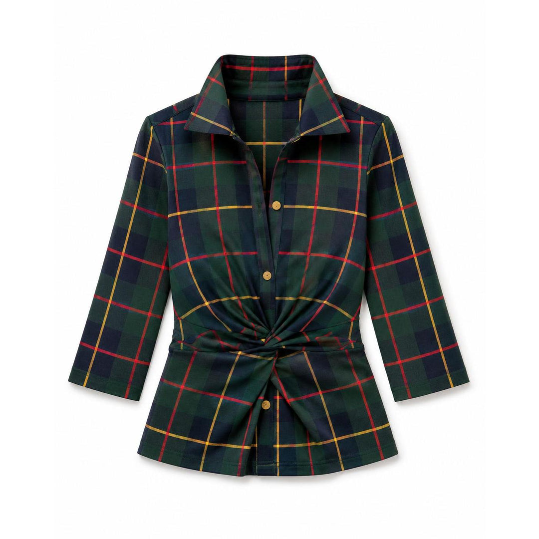 Gretchen Scott Twist & Shout Top Plaidly Cooper-Women's Clothing-Kevin's Fine Outdoor Gear & Apparel