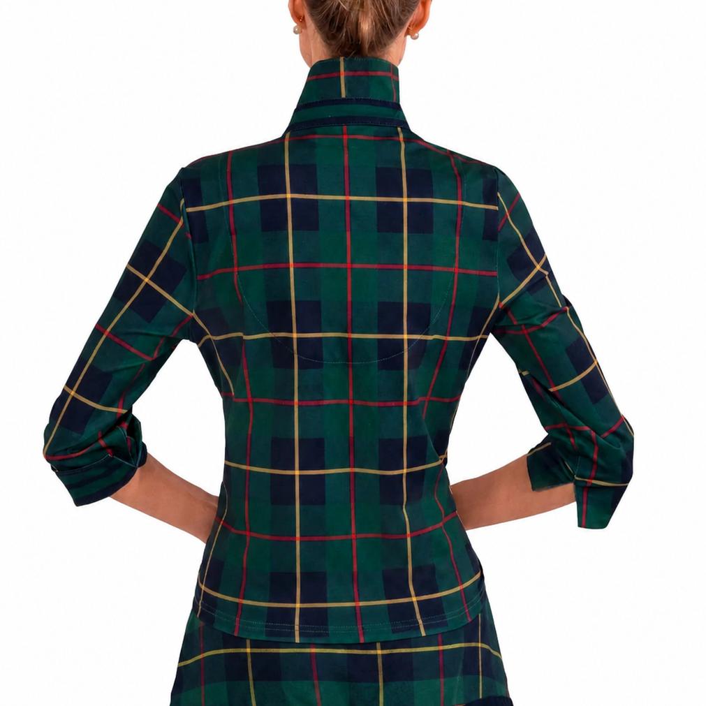 Gretchen Scott Twist & Shout Top Plaidly Cooper-Women's Clothing-Kevin's Fine Outdoor Gear & Apparel