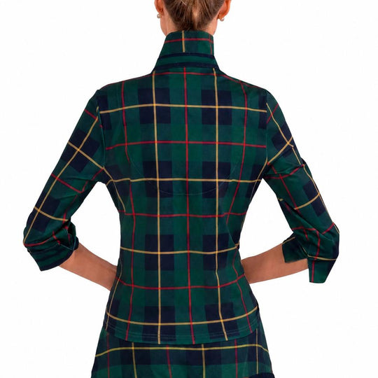 Gretchen Scott Twist & Shout Top Plaidly Cooper-Women's Clothing-Kevin's Fine Outdoor Gear & Apparel