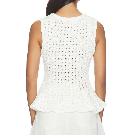 Pistola Women's Anna Peplum Openwork Sweater Tank Top-Women's Clothing-Kevin's Fine Outdoor Gear & Apparel