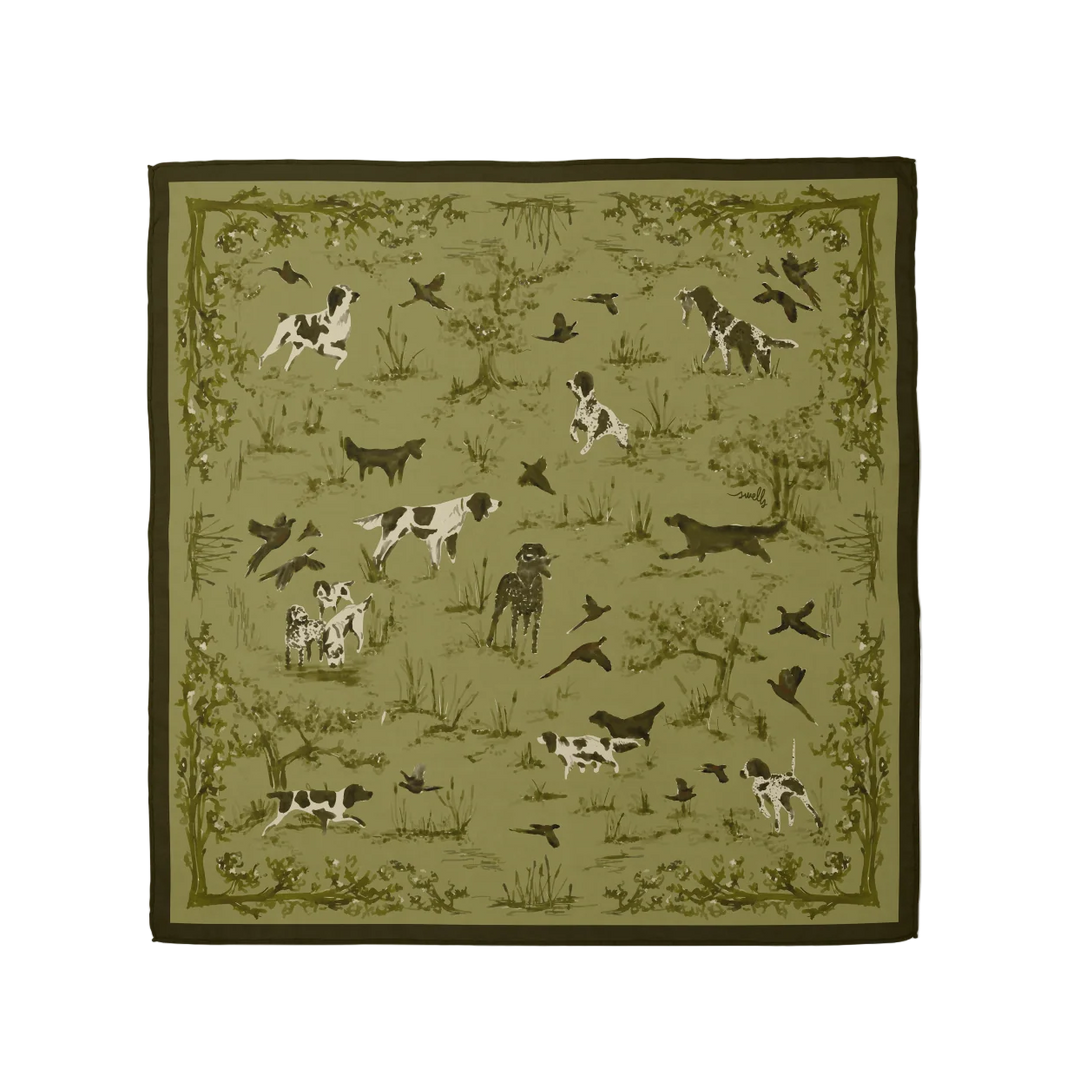 Bird Dog Silk Scarf-Women's Accessories-Kevin's Fine Outdoor Gear & Apparel