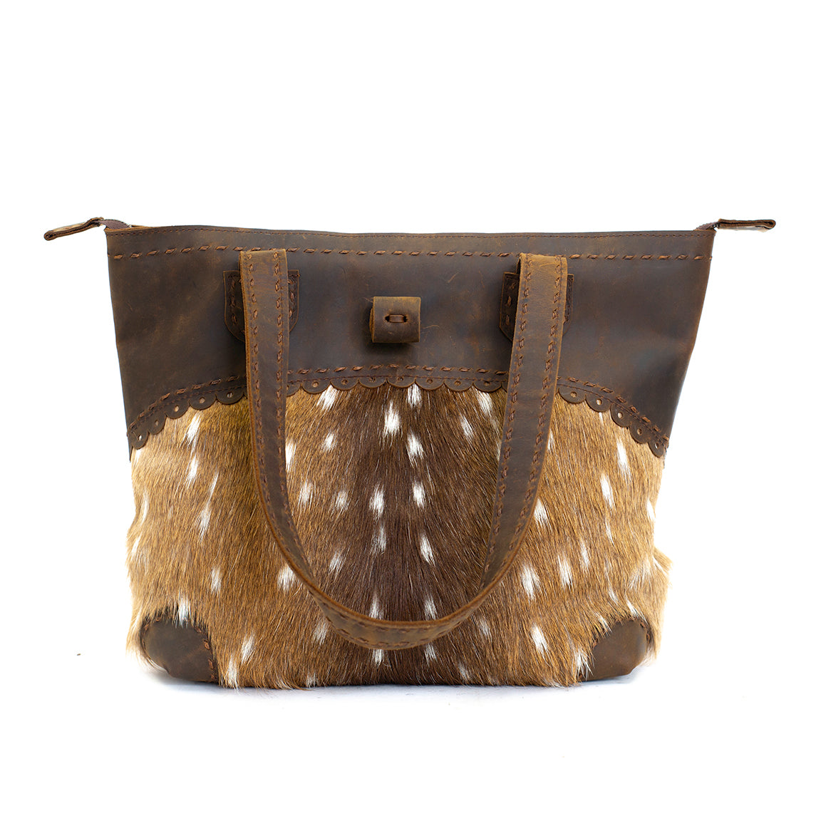 Cheyenne Axis Deer Hide Dakota Tote Bag-Women's Accessories-Kevin's Fine Outdoor Gear & Apparel
