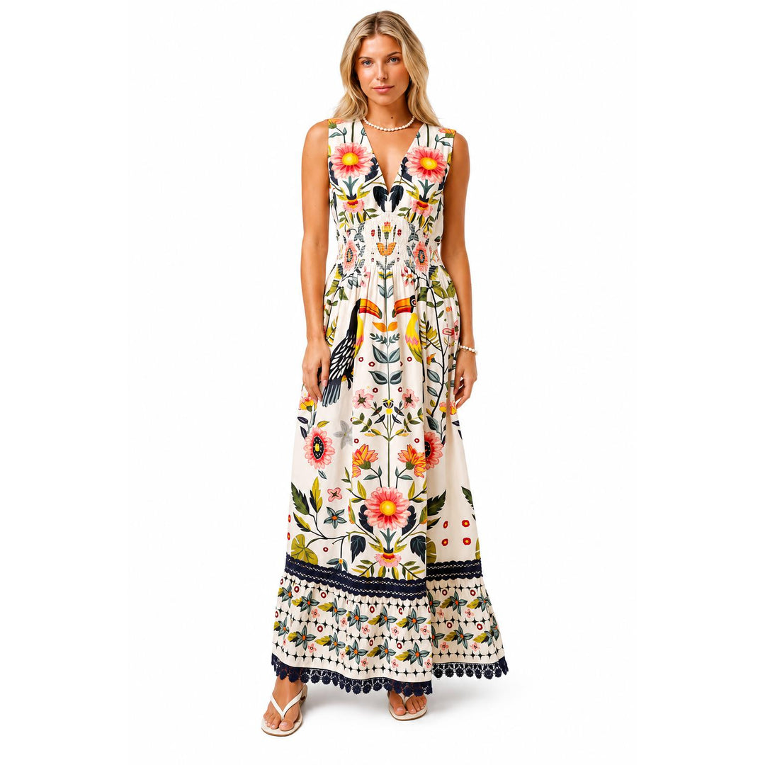 Shore Gracie Maxi Dress-Women's Clothing-Birdsong Blossom-XS-Kevin's Fine Outdoor Gear & Apparel