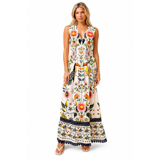 Shore Gracie Maxi Dress-Women's Clothing-Birdsong Blossom-XS-Kevin's Fine Outdoor Gear & Apparel