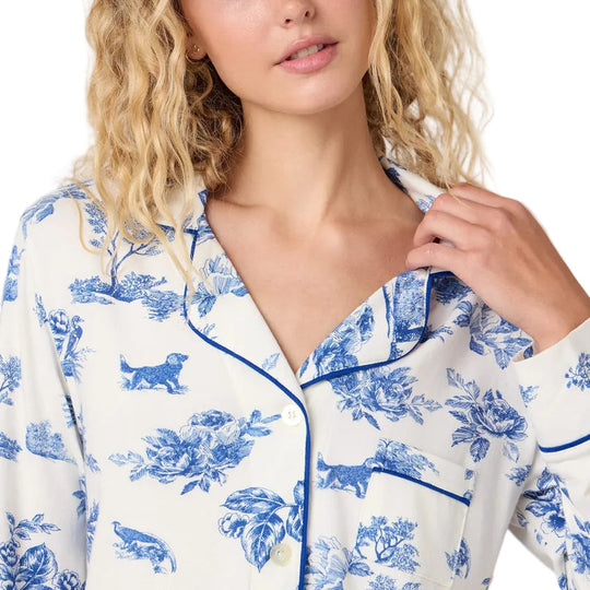 The Cat's Field & Feather Pima Knit Long Sleeve Pajama Set