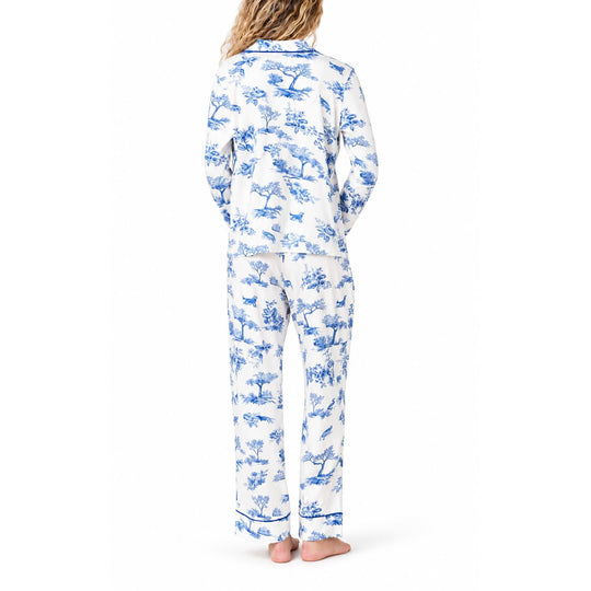 The Cat's Field & Feather Pima Knit Long Sleeve Pajama Set