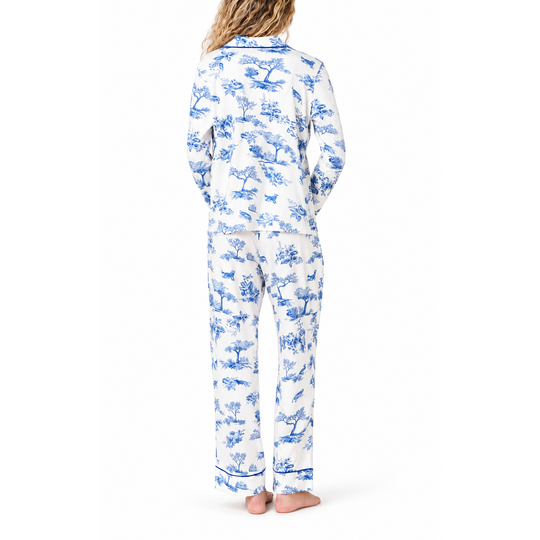 The Cat's Field & Feather Pima Knit Long Sleeve Pajama Set