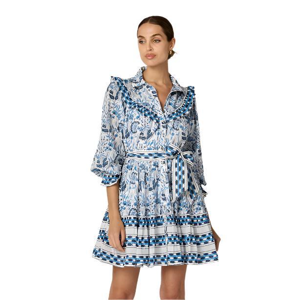 Cleobella Lotte Mini Dress-Women's Clothing-Vintage Blue-S-Kevin's Fine Outdoor Gear & Apparel