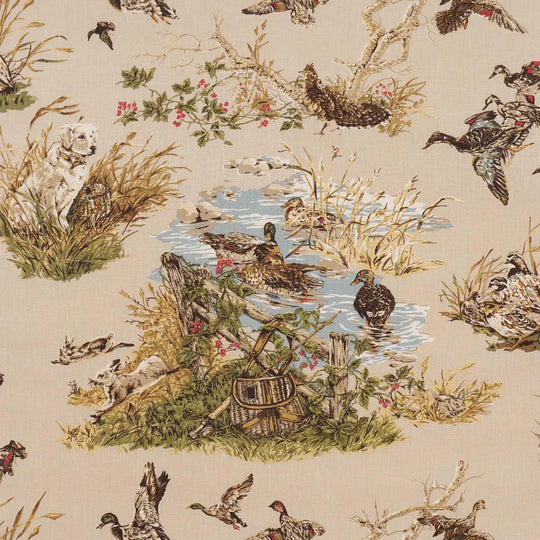 Schumacher Dog and Duck Linen Pillows-Alabaster-Kevin's Fine Outdoor Gear & Apparel