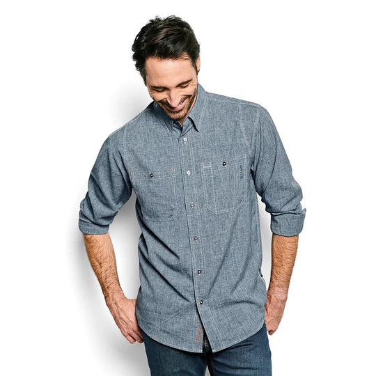 Orvis Tech Chambray Long-Sleeve Work Shirt-Men's Clothing-Kevin's Fine Outdoor Gear & Apparel