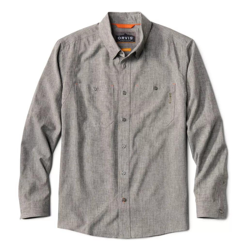 Orvis Tech Chambray Long-Sleeve Work Shirt-Men's Clothing-Moss-S-Kevin's Fine Outdoor Gear & Apparel