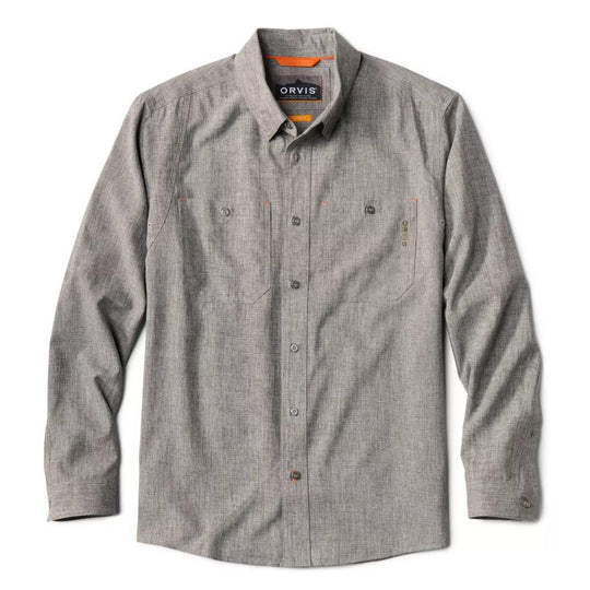 Orvis Tech Chambray Long-Sleeve Work Shirt-Men's Clothing-Moss-S-Kevin's Fine Outdoor Gear & Apparel