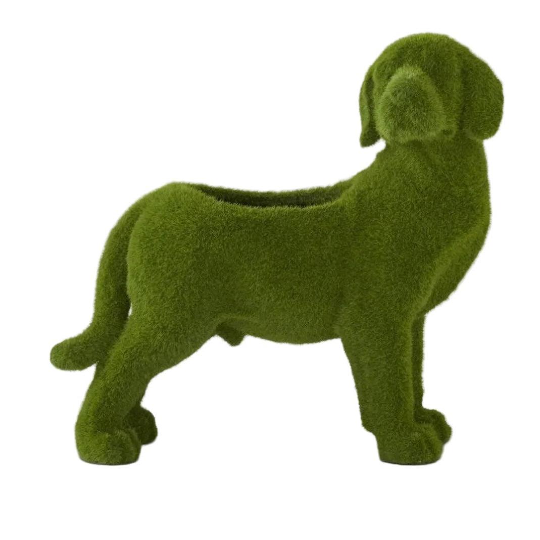 Resin Green Flocked Mossy Dog Containers w/ Drain-Home/Giftware-Standing-Kevin's Fine Outdoor Gear & Apparel