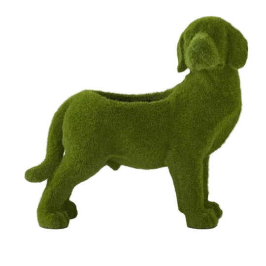 Resin Green Flocked Mossy Dog Containers w/ Drain-Home/Giftware-Standing-Kevin's Fine Outdoor Gear & Apparel