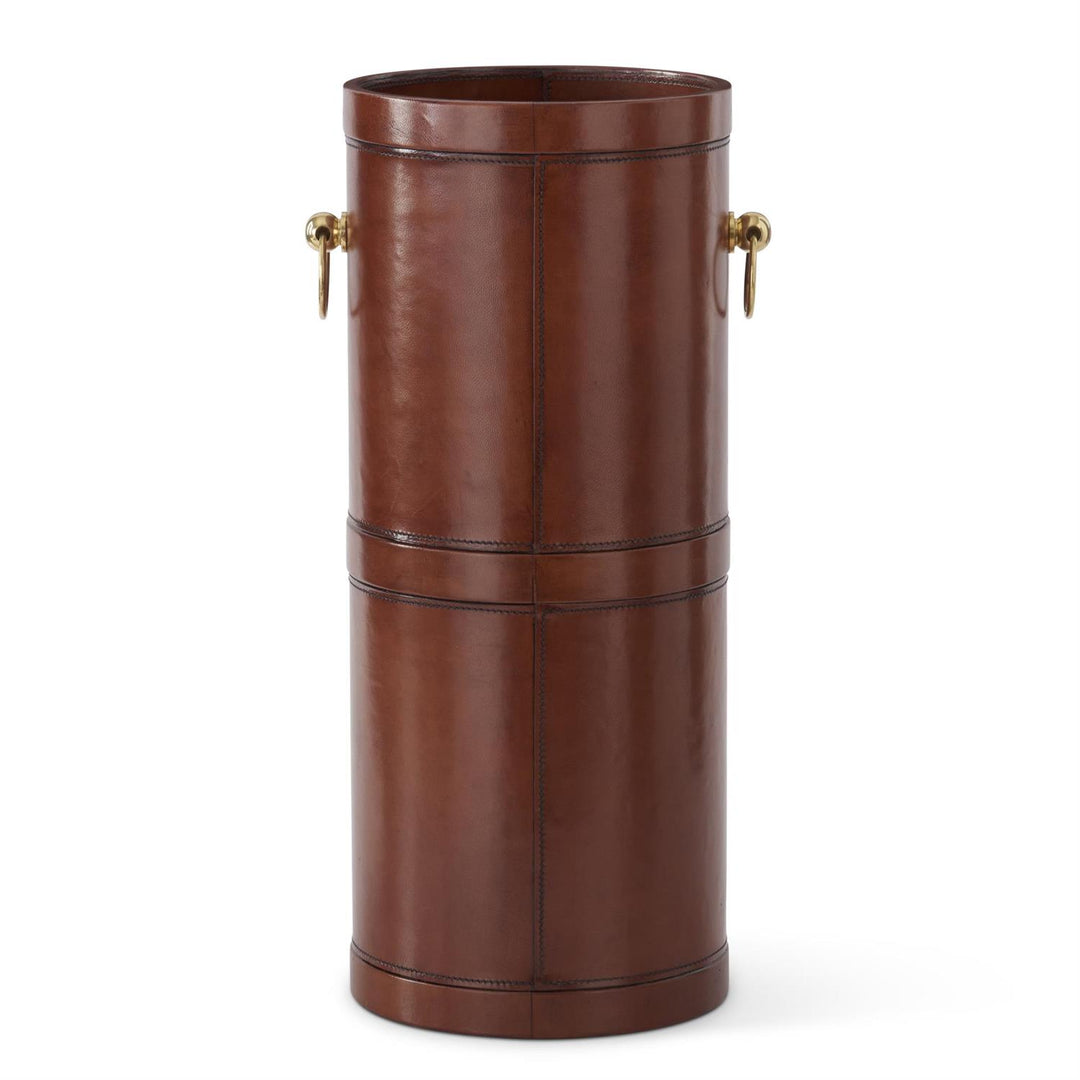 19.75" Brown Leather Umbrella Stand-Home/Giftware-Kevin's Fine Outdoor Gear & Apparel