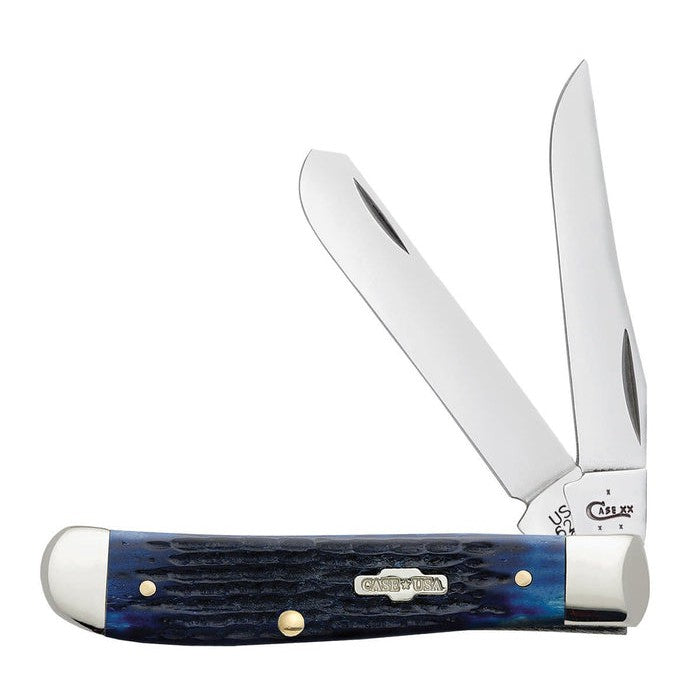 Case 02838 Blue Bone Corn Cob Jig Mini Trapper Knife-Knives & Tools-Kevin's Fine Outdoor Gear & Apparel