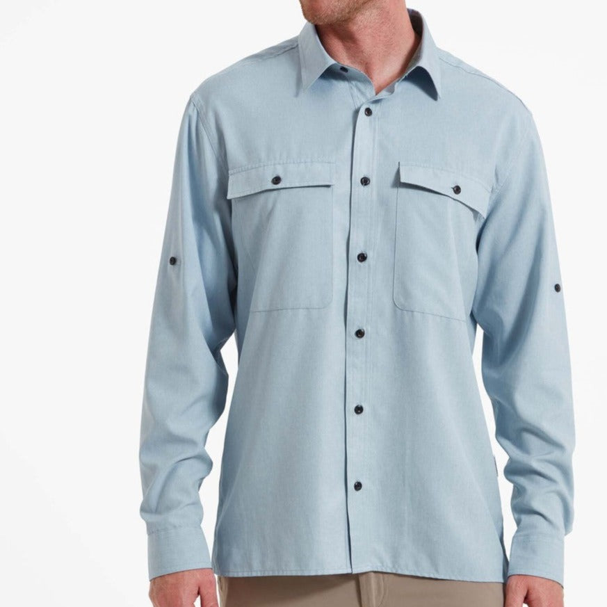 Schoffel Men's Findhorn Technical Fishing Shirt-Men's Clothing-Ice Grey-M-Kevin's Fine Outdoor Gear & Apparel