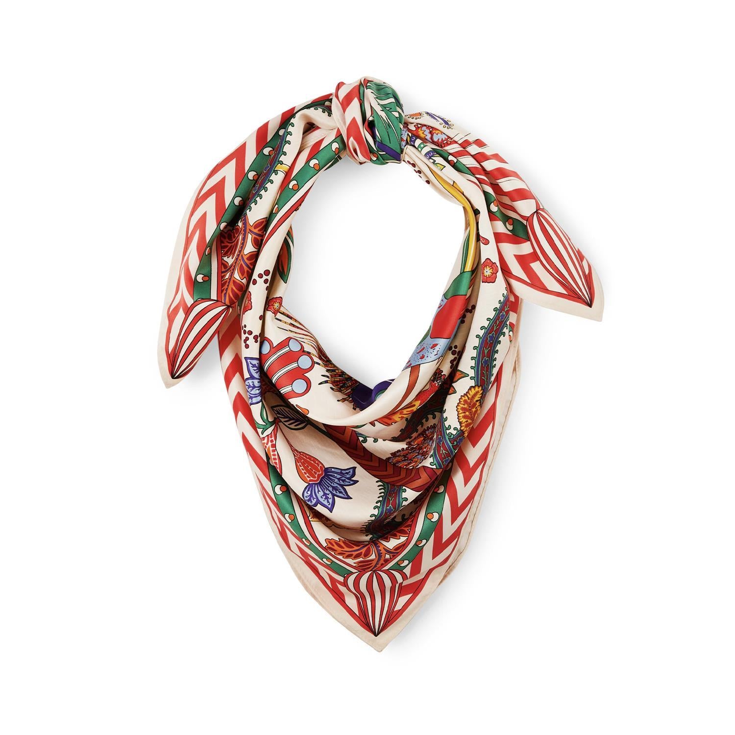 Magic India Beige Square Scarf-Women's Accessories-Kevin's Fine Outdoor Gear & Apparel