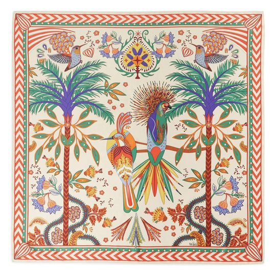 Magic India Beige Square Scarf-Women's Accessories-Kevin's Fine Outdoor Gear & Apparel