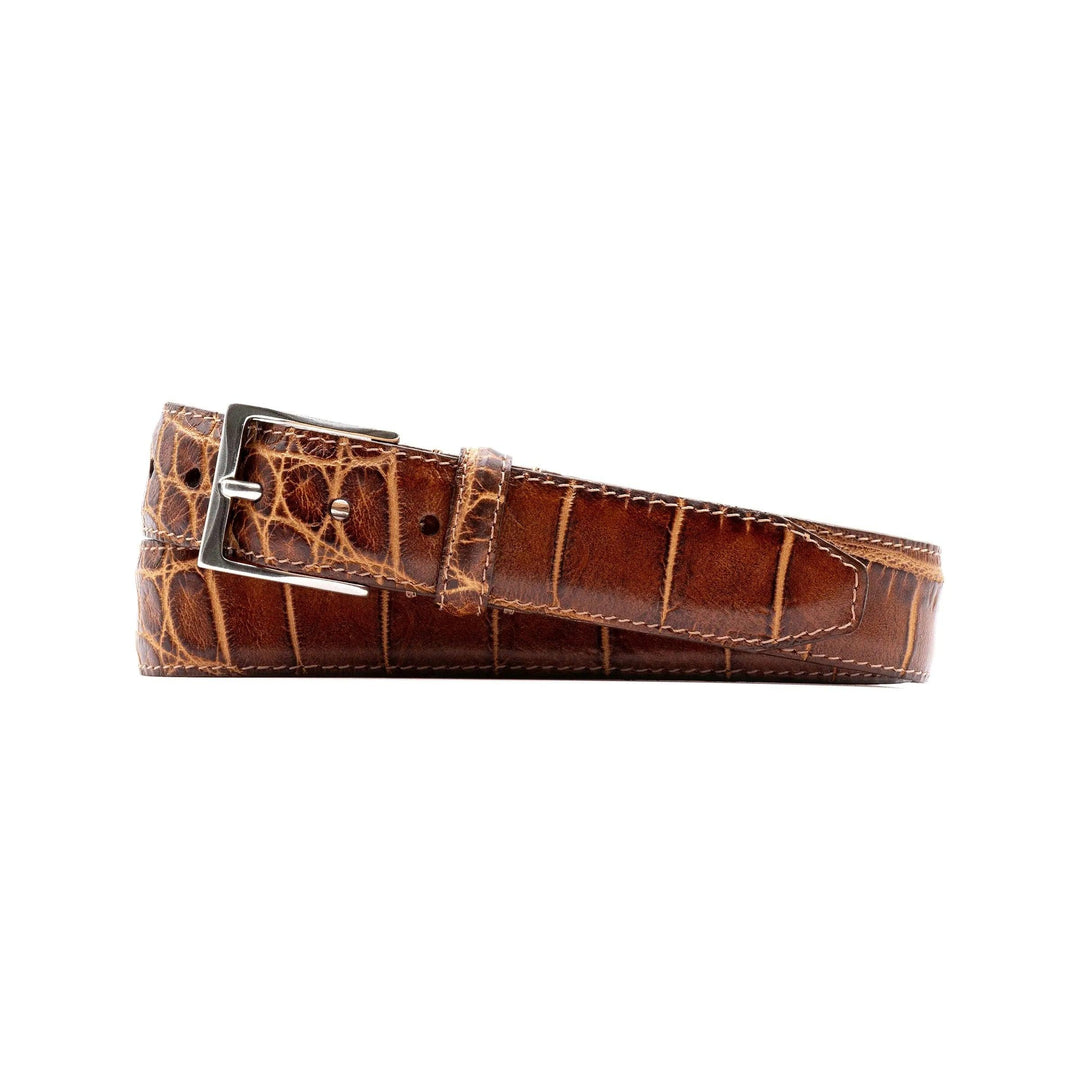 Martin Dingman Perry Italian Alligator Grain Leather Belt