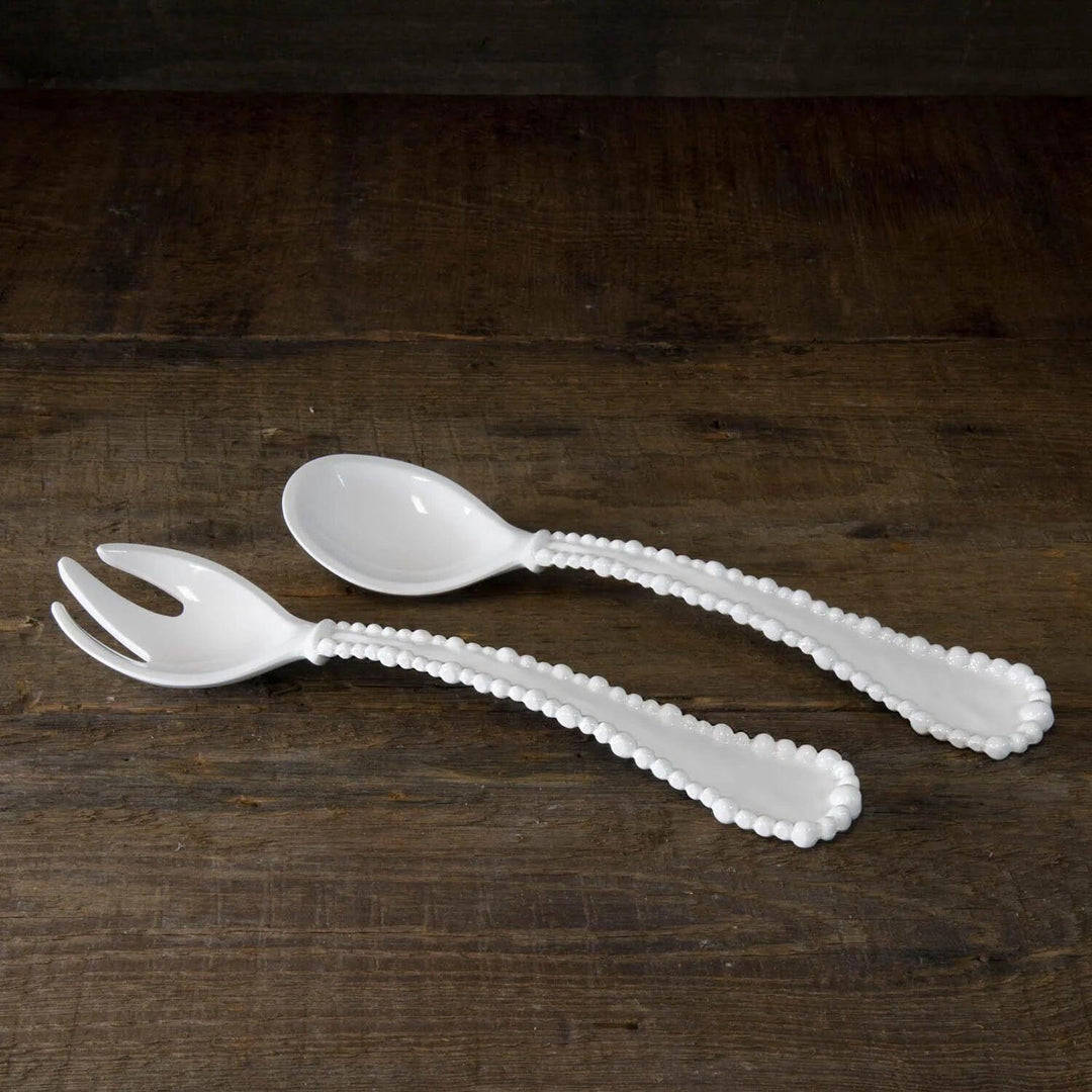 Beatriz Ball Vida Alegria Salad Servers-Home/Giftware-White-Kevin's Fine Outdoor Gear & Apparel