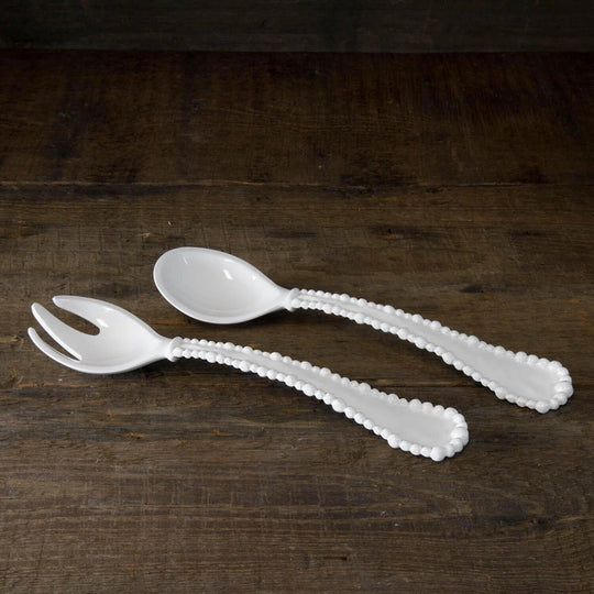 Beatriz Ball Vida Alegria Salad Servers-Home/Giftware-White-Kevin's Fine Outdoor Gear & Apparel