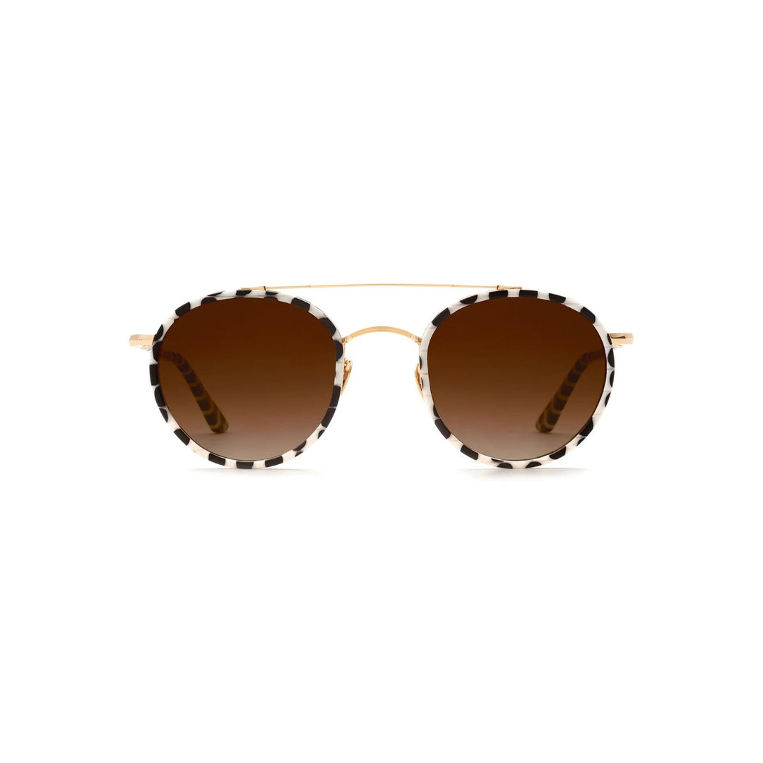 Krewe "Porter" Sunglasses-Sunglasses-24K Titanium + Matte Domino-Amber Gradient-Kevin's Fine Outdoor Gear & Apparel