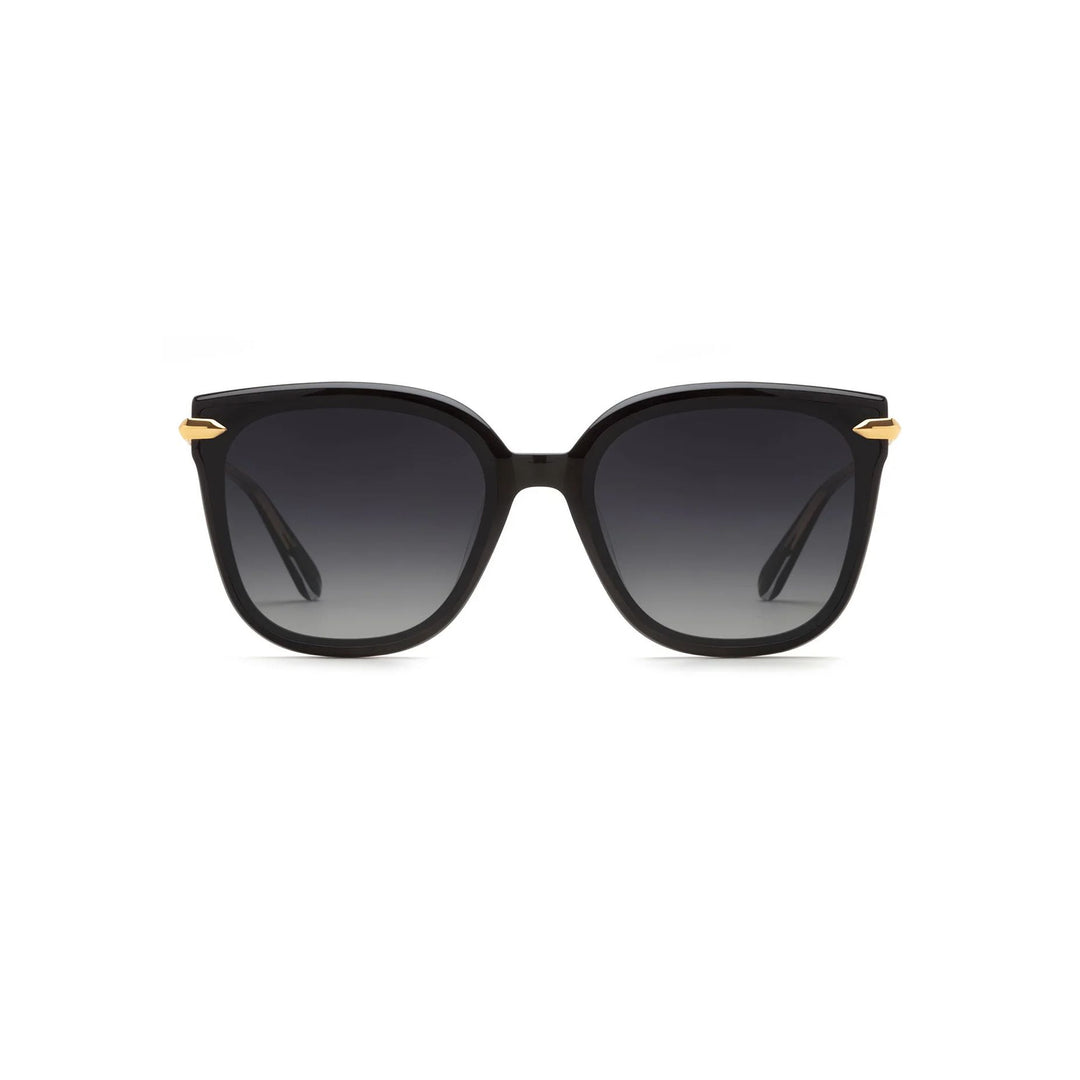 Krewe "Dede Nylon" Sunglasses-Sunglasses-Black + Black and Crystal 24K-Grey Gradient-Kevin's Fine Outdoor Gear & Apparel