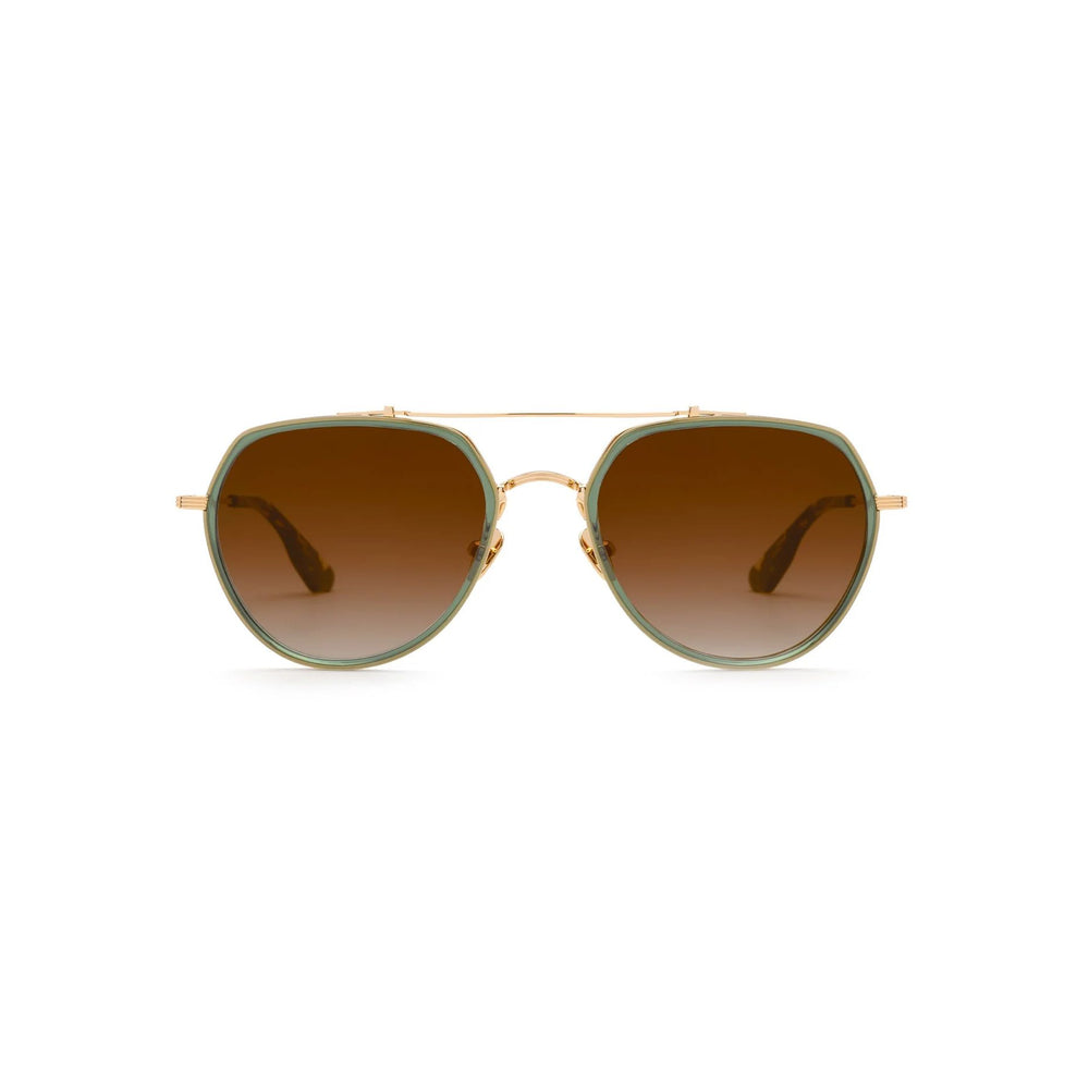 Krewe "Baker" Sunglasses-Sunglasses-Bottle Green + Zulu 18K Titanium-Amber Gradient-Kevin's Fine Outdoor Gear & Apparel