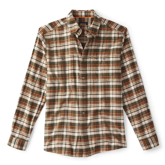 Orvis Flat Creek Tech Flannel-Men's Clothing-Ivy/Shitake-S-Kevin's Fine Outdoor Gear & Apparel