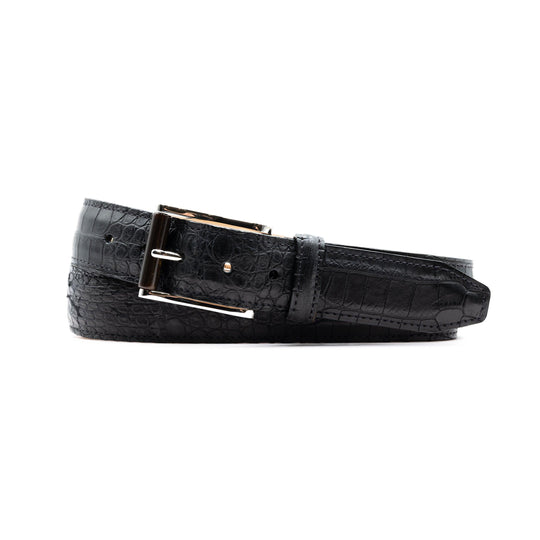 Martin Dingman Matte American Alligator Leather Belt-Men's Accessories-Black-30-Kevin's Fine Outdoor Gear & Apparel