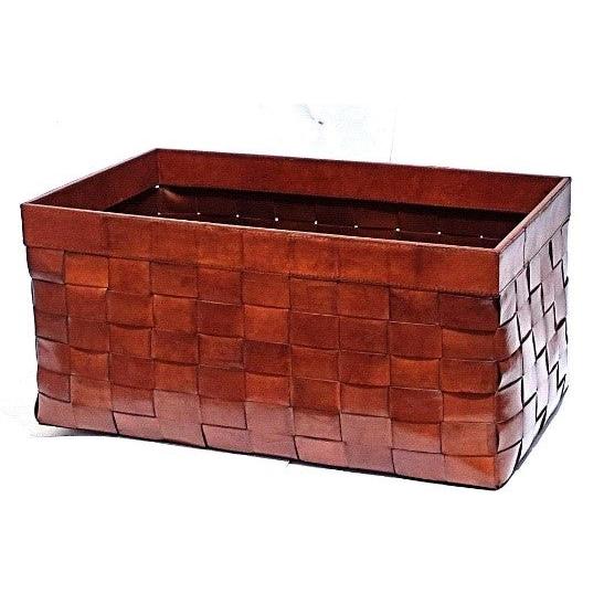 Effie Leather Woven Basket-Home/Giftware-Kevin's Fine Outdoor Gear & Apparel
