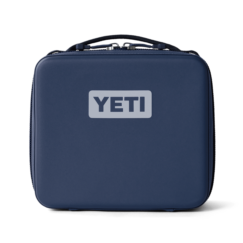 Navy blue YETI Daytrip 3L insulated lunch box with a rugged, water-resistant exterior and top carry handle.