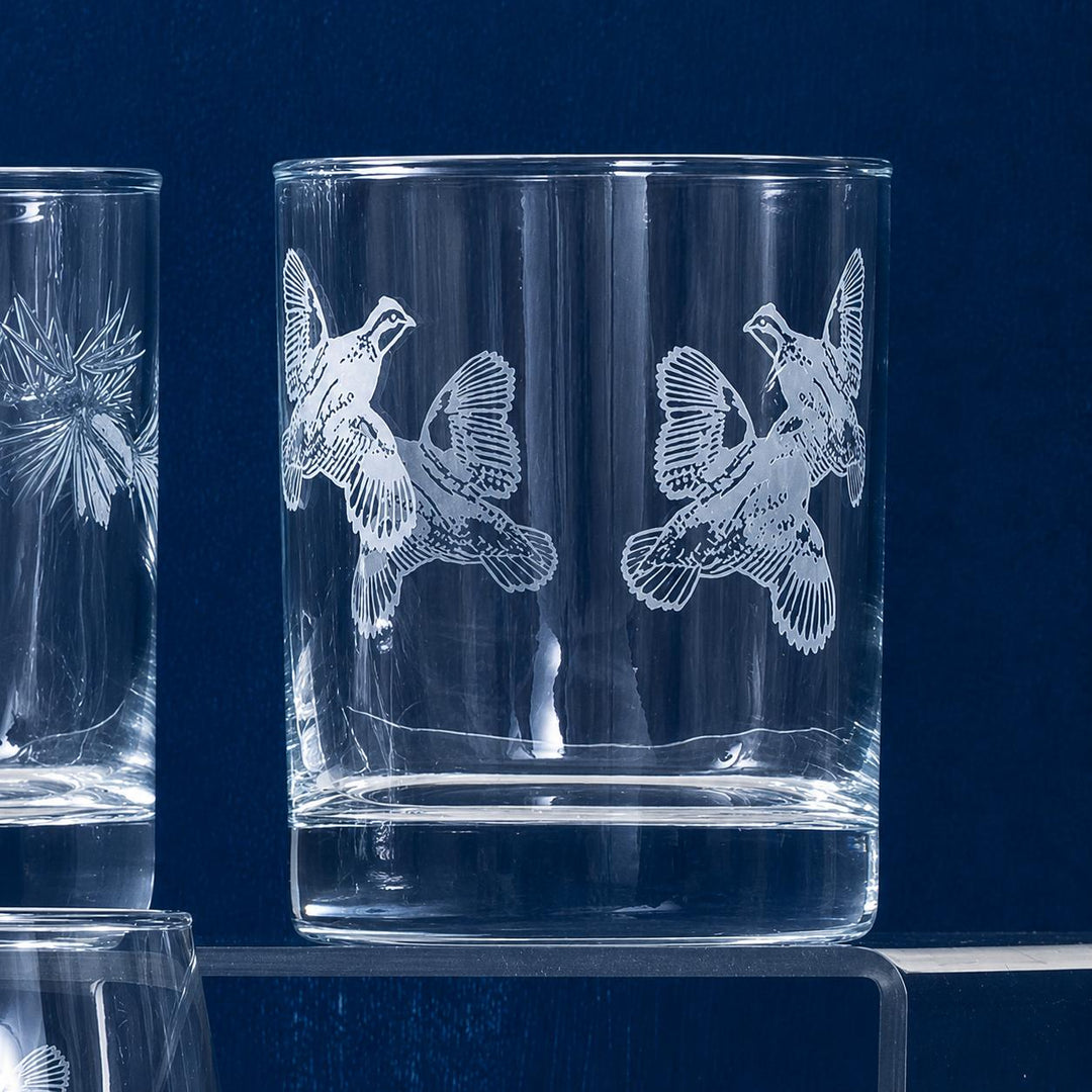 Kevin's Quail 14 oz Double Old Fashioned Glass-Home/Giftware-Kevin's Fine Outdoor Gear & Apparel