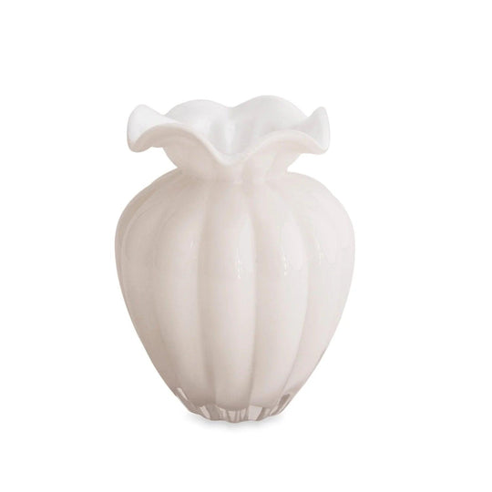 Beatriz Ball Glass Vento Medium Vase-Home/Giftware-Cream-Kevin's Fine Outdoor Gear & Apparel