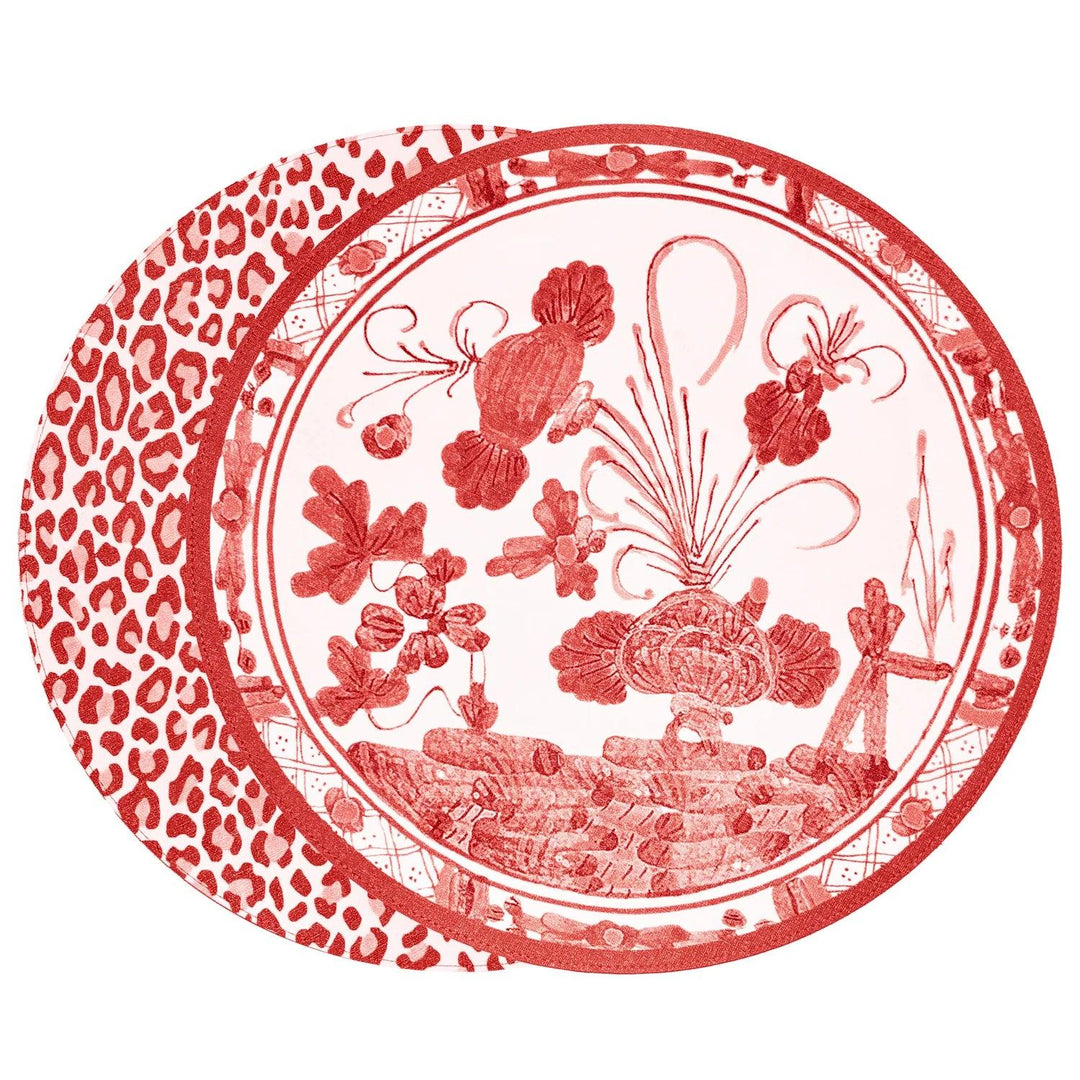Beatriz Ball Vida Faenza and Cheetah Round 15.5" Round Placemats (Set of 4)-Home/Giftware-Kevin's Fine Outdoor Gear & Apparel