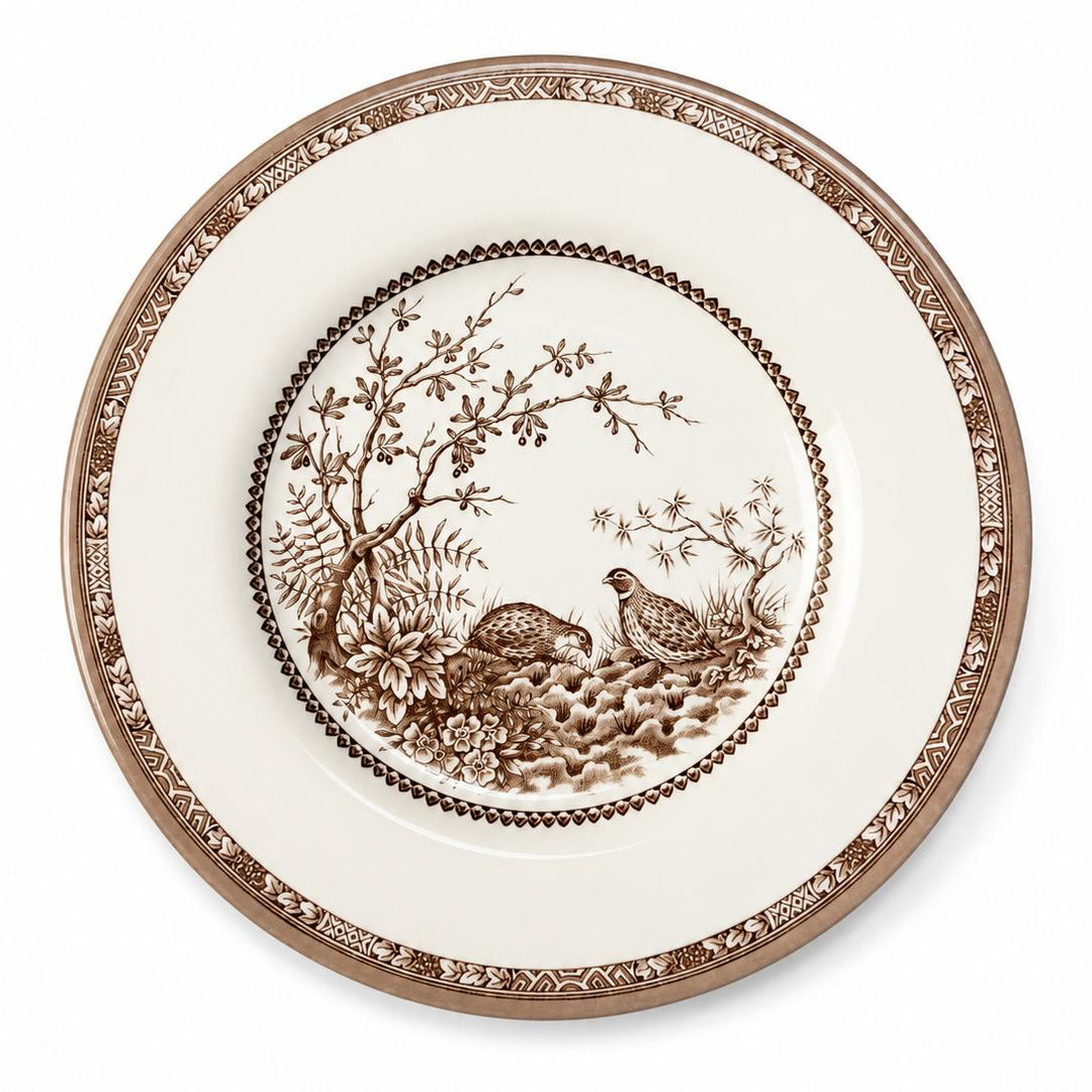 Quail China Salad Plate-Home/Giftware-Brown-Kevin's Fine Outdoor Gear & Apparel