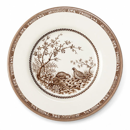 Quail China Salad Plate-Home/Giftware-Brown-Kevin's Fine Outdoor Gear & Apparel