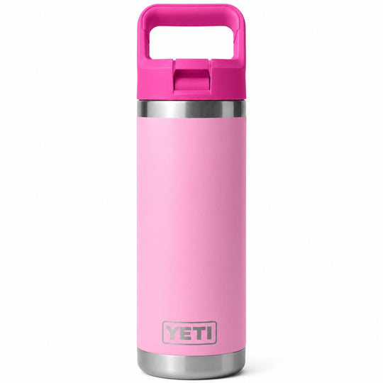 YETI 18 oz Rambler Water Bottle with Color-Matched Straw Cap-Hunting/Outdoors-Power Pink/Wildflower-Kevin's Fine Outdoor Gear & Apparel