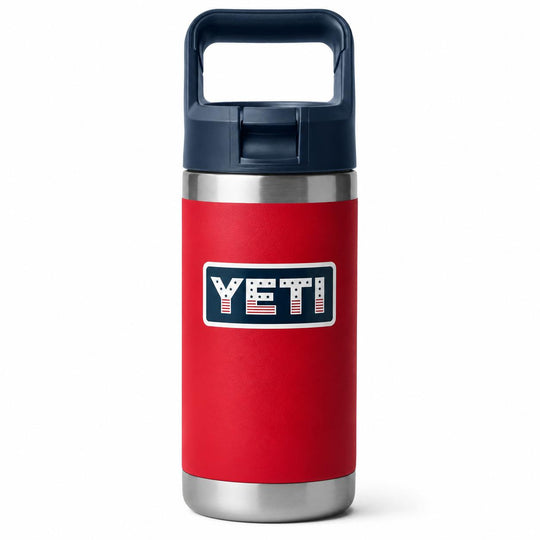 YETI Rambler Jr. 12 oz Kids Bottle-Hunting/Outdoors-Red/Navy Badge-Kevin's Fine Outdoor Gear & Apparel