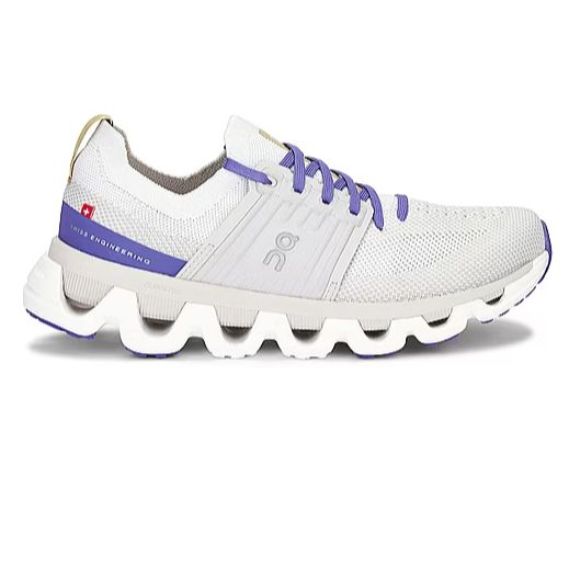 On Running Women's Cloudswift 3 Shoes-Footwear-WHITE | BLUEBERRY-6-Kevin's Fine Outdoor Gear & Apparel