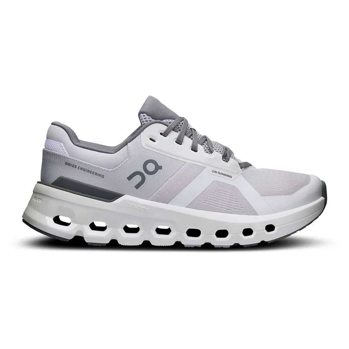 On Running Women's Cloudrunner Shoe-Footwear-Frost | White-6-Kevin's Fine Outdoor Gear & Apparel