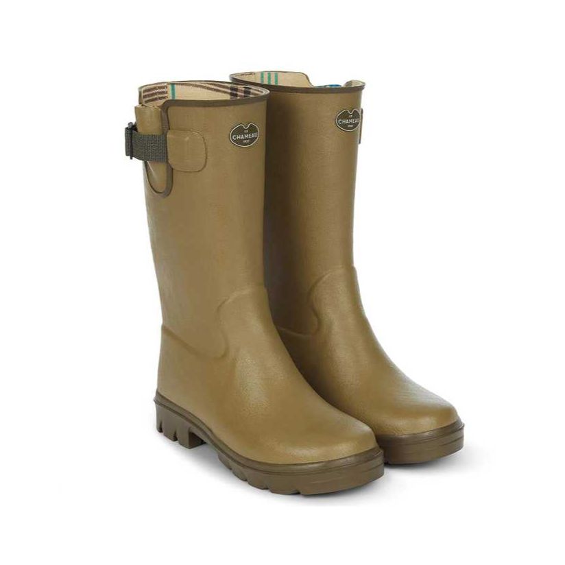 Le Chameau Children's Petite Vierzon Jersey Lined Boot-Footwear-Olive-EU 24/US 8-Kevin's Fine Outdoor Gear & Apparel