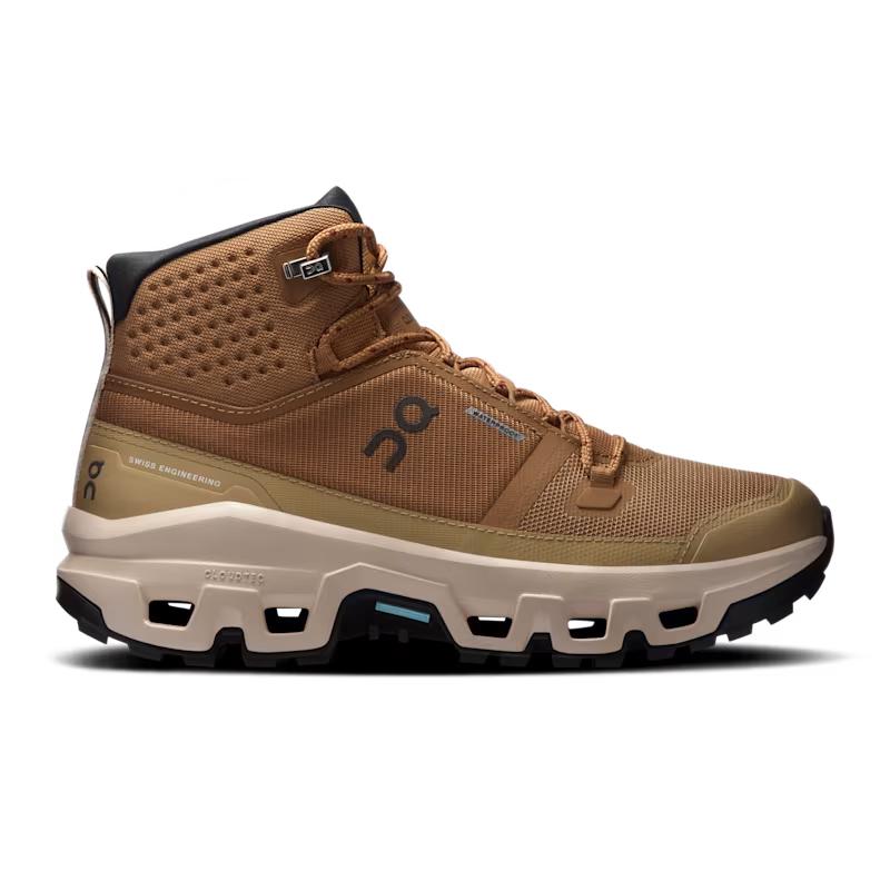 On Running Women's Cloudrock Mid WP Boots-Women's Footwear-Sphinx | Sand-6-Kevin's Fine Outdoor Gear & Apparel