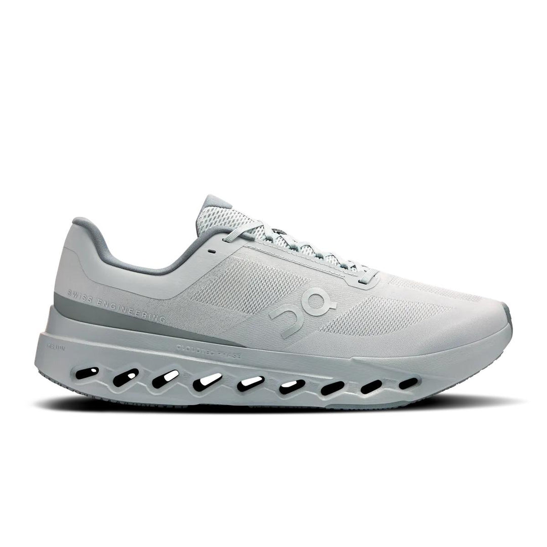 Light grey On Running Cloudsurfer Next men's shoe with a breathable woven upper and CloudTec Phase cushioned midsole.