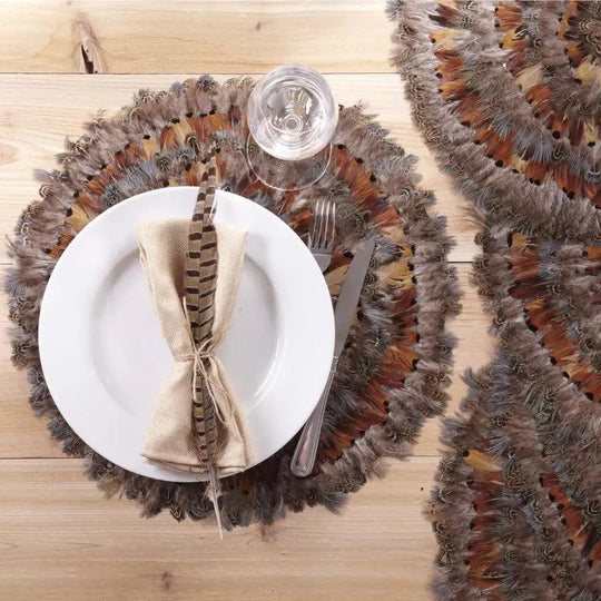 Iridescent Pheasant Feather Placemat-Home/Giftware-Kevin's Fine Outdoor Gear & Apparel