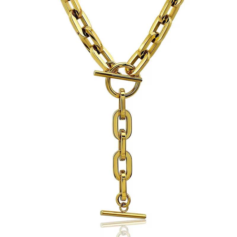 Golden Bar Link Necklace-Women's Accessories-Kevin's Fine Outdoor Gear & Apparel