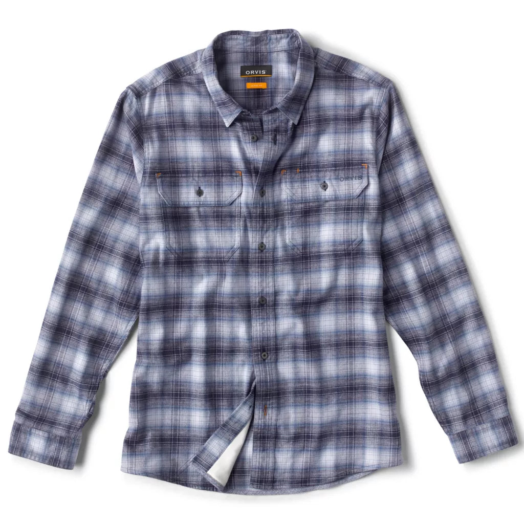 Orvis Flat Creek Tech Flannel-Men's Clothing-Blue/Gray-S-Kevin's Fine Outdoor Gear & Apparel