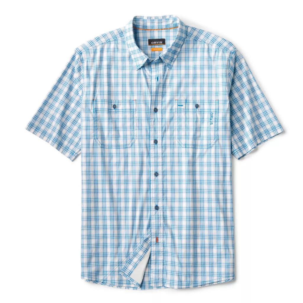 Orvis River Guide Plaid Short-Sleeve Shirt-Men's Clothing-Pacific Blue-S-Kevin's Fine Outdoor Gear & Apparel