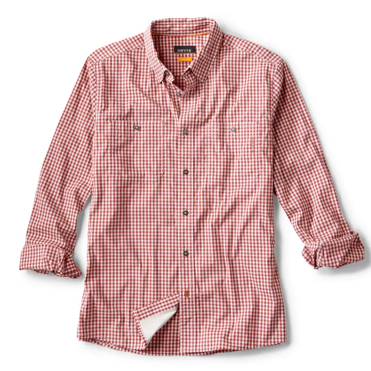 Orvis River Guide 2.0 Long Sleeve Shirt-Men's Clothing-Russet Gingham-S-Kevin's Fine Outdoor Gear & Apparel